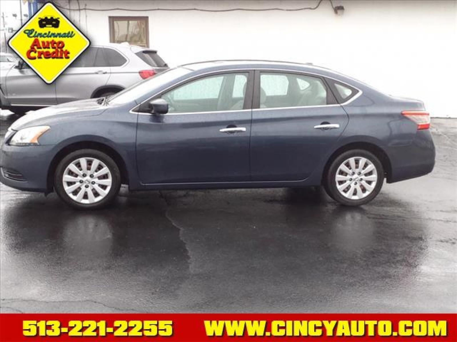 2013 Graphite Blue Nissan Sentra SV (3N1AB7AP2DL) with an 1.8L 1.8L I4 130hp 128ft. lbs. Sequential Multiport Fuel Injection engine, CVT transmission, located at 5489 Dixie Highway, Fairfield, OH, 45014, (513) 221-2255, 39.333084, -84.523834 - Photo #1