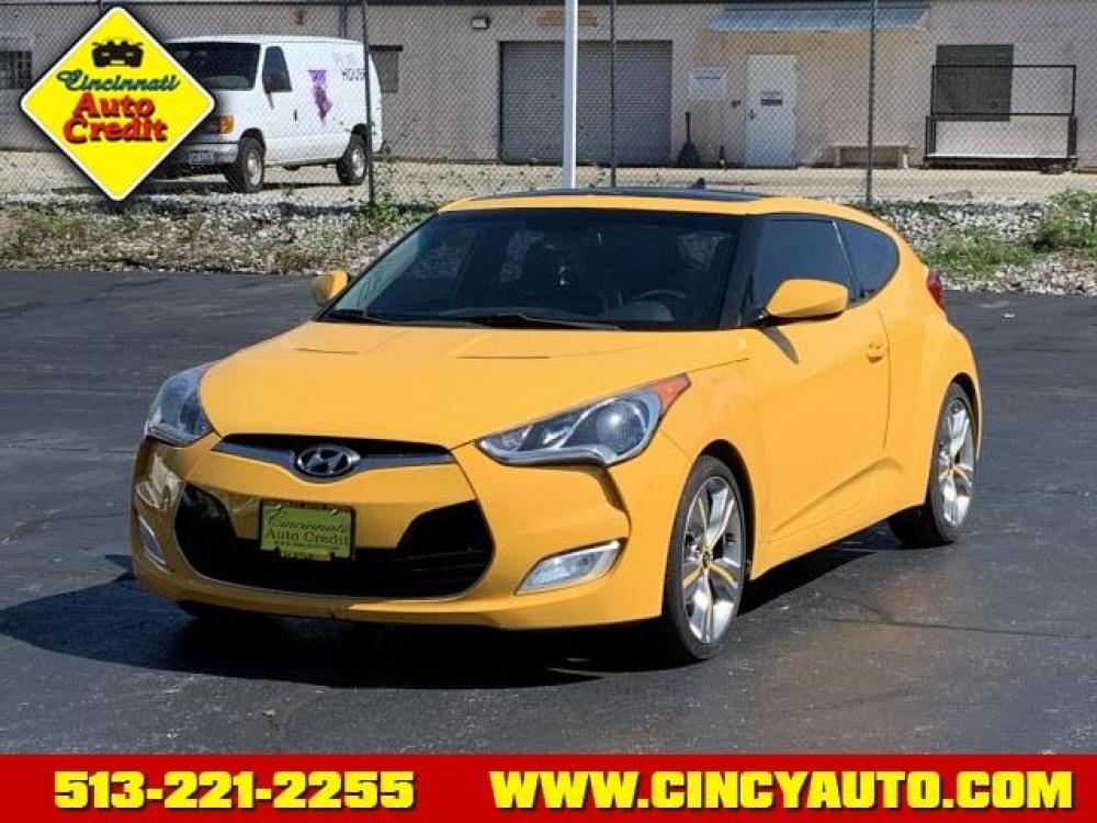 2013 26.2 Yellow Hyundai Veloster Base (KMHTC6AD5DU) with an 1.6 4 Cylinder Direct Injection engine, Automatic transmission, located at 2813 Gilbert Avenue, Cincinnati, OH, 45206, (513) 221-2255, 39.130219, -84.489189 - Photo #0