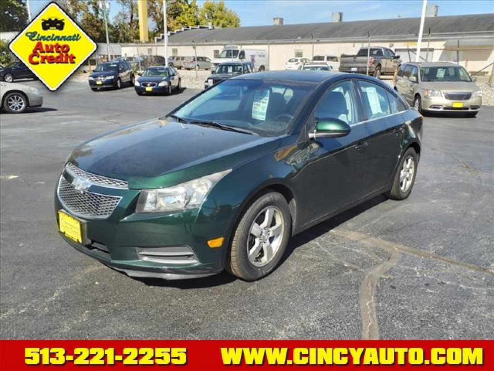 2014 Rainforest Green Metallic Chevrolet Cruze 1LT Auto (1G1PC5SB7E7) with an 1.4L Ecotec 1.4L Turbo I4 138h Sequential Multiport Fuel Injection engine, 6-Speed Shiftable Automatic transmission, located at 2813 Gilbert Avenue, Cincinnati, OH, 45206, (513) 221-2255, 39.130219, -84.489189 - Photo #0