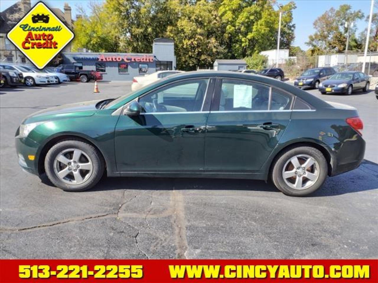 2014 Rainforest Green Metallic Chevrolet Cruze 1LT Auto (1G1PC5SB7E7) with an 1.4L Ecotec 1.4L Turbo I4 138h Sequential Multiport Fuel Injection engine, 6-Speed Shiftable Automatic transmission, located at 2813 Gilbert Avenue, Cincinnati, OH, 45206, (513) 221-2255, 39.130219, -84.489189 - Photo #1