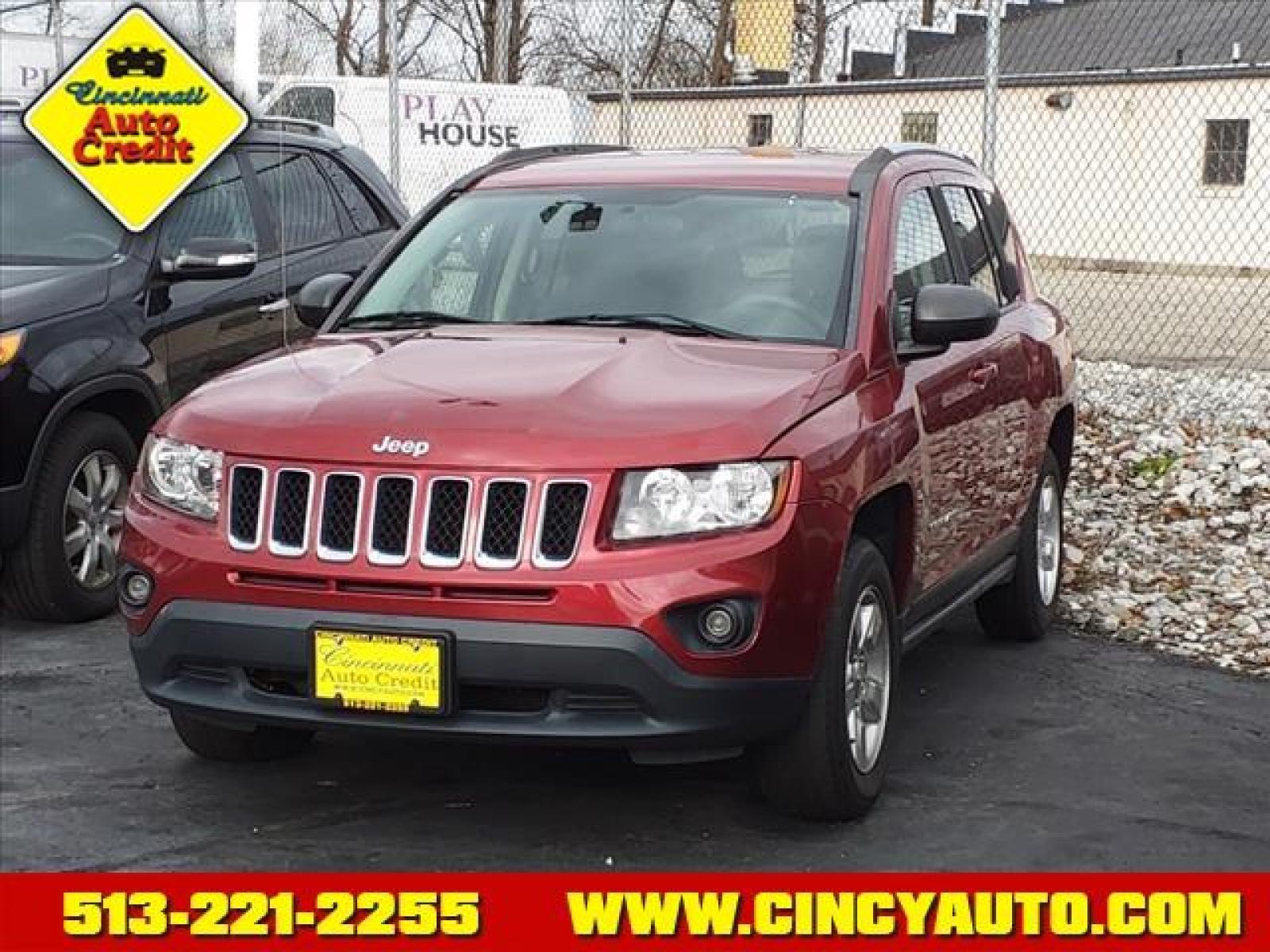 2015 Deep Cherry Red Crystal Pearl Coat Jeep Compass Sport (1C4NJCBA6FD) with an 2.0L 2.0L I4 158hp 141ft. lbs. Sequential Multiport Fuel Injection engine, 6-Speed Shiftable Automatic transmission, located at 2813 Gilbert Avenue, Cincinnati, OH, 45206, (513) 221-2255, 39.130219, -84.489189 - Photo #0