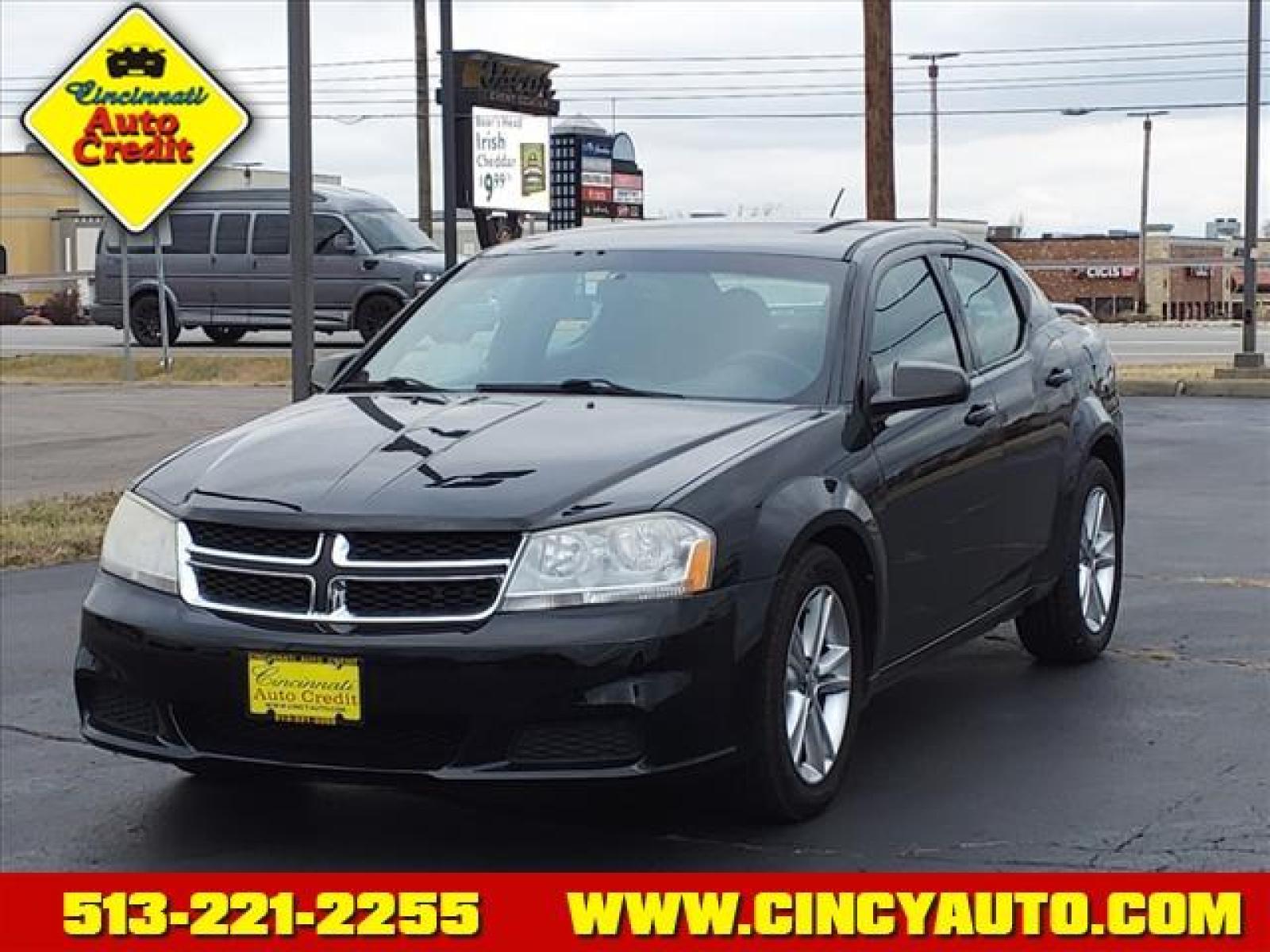 2013 Black Clear Coat Dodge Avenger SE (1C3CDZAGXDN) with an 3.6L 2.4L I4 173hp 166ft. lbs. Sequential Multiport Fuel Injection engine, 4-Speed Automatic transmission, located at 5489 Dixie Highway, Fairfield, OH, 45014, (513) 221-2255, 39.333084, -84.523834 - Photo #0