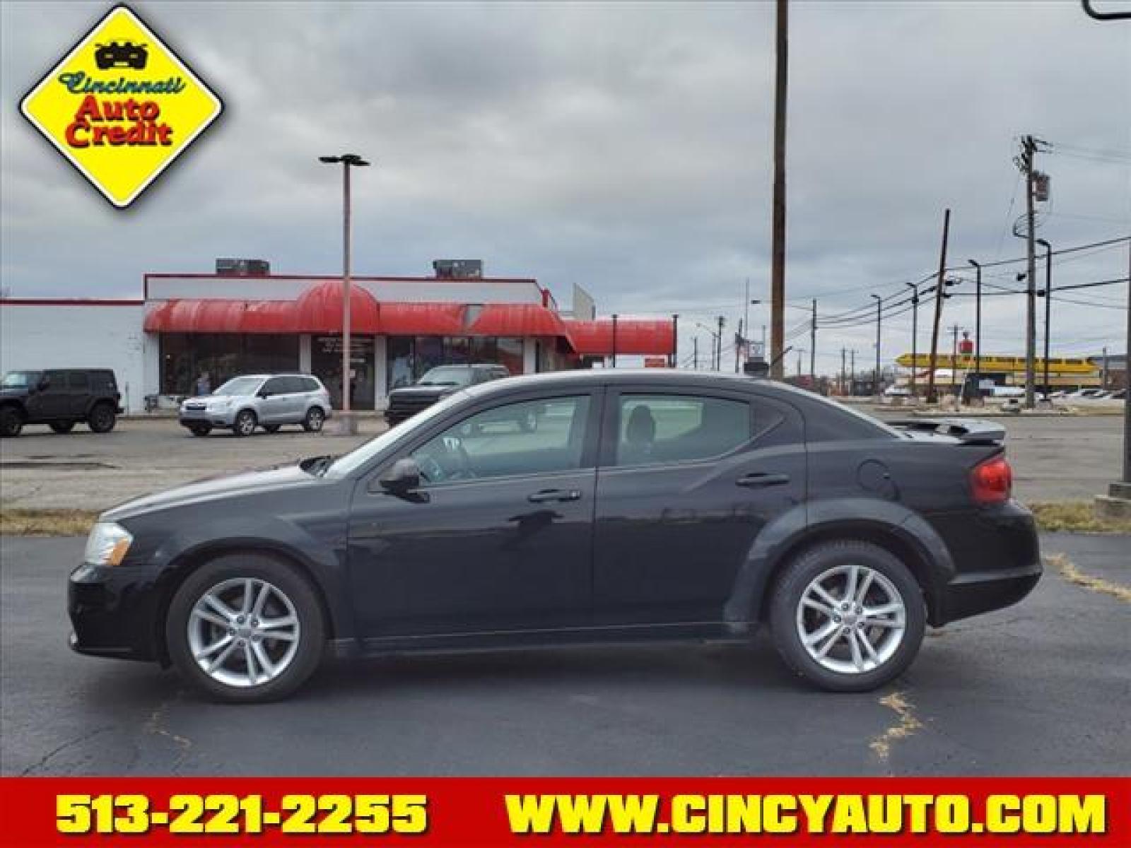 2013 Black Clear Coat Dodge Avenger SE (1C3CDZAGXDN) with an 3.6L 2.4L I4 173hp 166ft. lbs. Sequential Multiport Fuel Injection engine, 4-Speed Automatic transmission, located at 5489 Dixie Highway, Fairfield, OH, 45014, (513) 221-2255, 39.333084, -84.523834 - Photo #1
