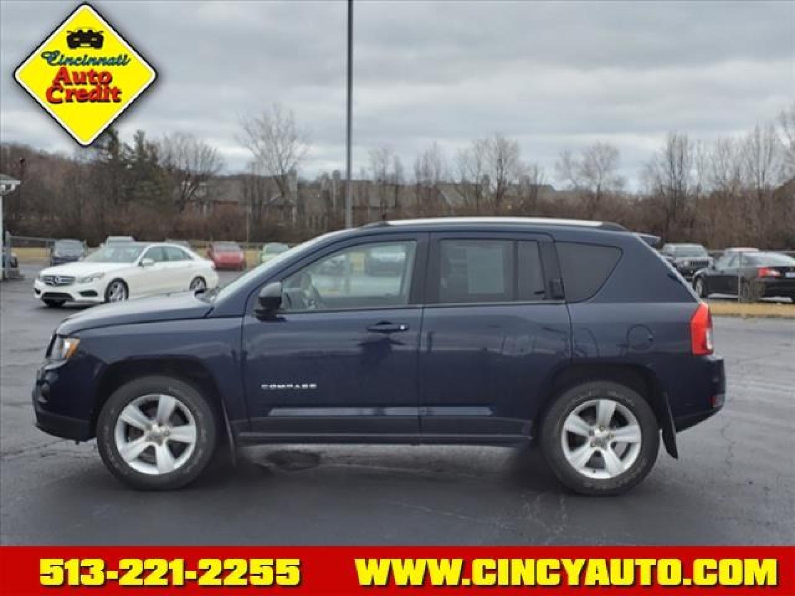 2013 True Blue Pearl Coat Jeep Compass Latitude (1C4NJDEB4DD) with an 2.4L 2.4L I4 172hp 165ft. lbs. Sequential Multiport Fuel Injection engine, CVT transmission, located at 5489 Dixie Highway, Fairfield, OH, 45014, (513) 221-2255, 39.333084, -84.523834 - Photo #1