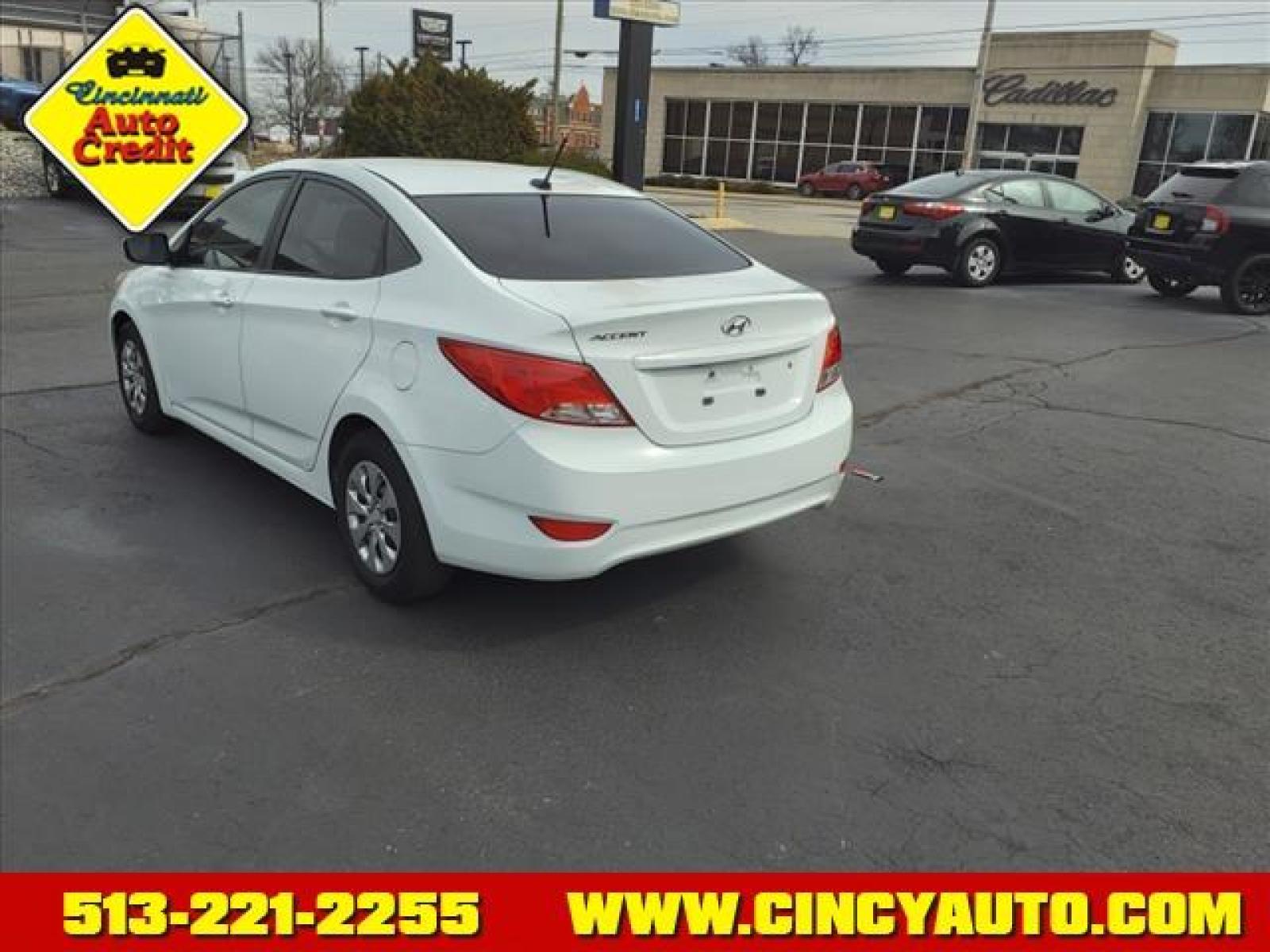 2016 White Hyundai Accent Base (KMHCT4AE9GU) with an 1.6L 4 Cylinder Fuel Injected engine, Automatic transmission, located at 2813 Gilbert Avenue, Cincinnati, OH, 45206, (513) 221-2255, 39.130219, -84.489189 - Photo #2
