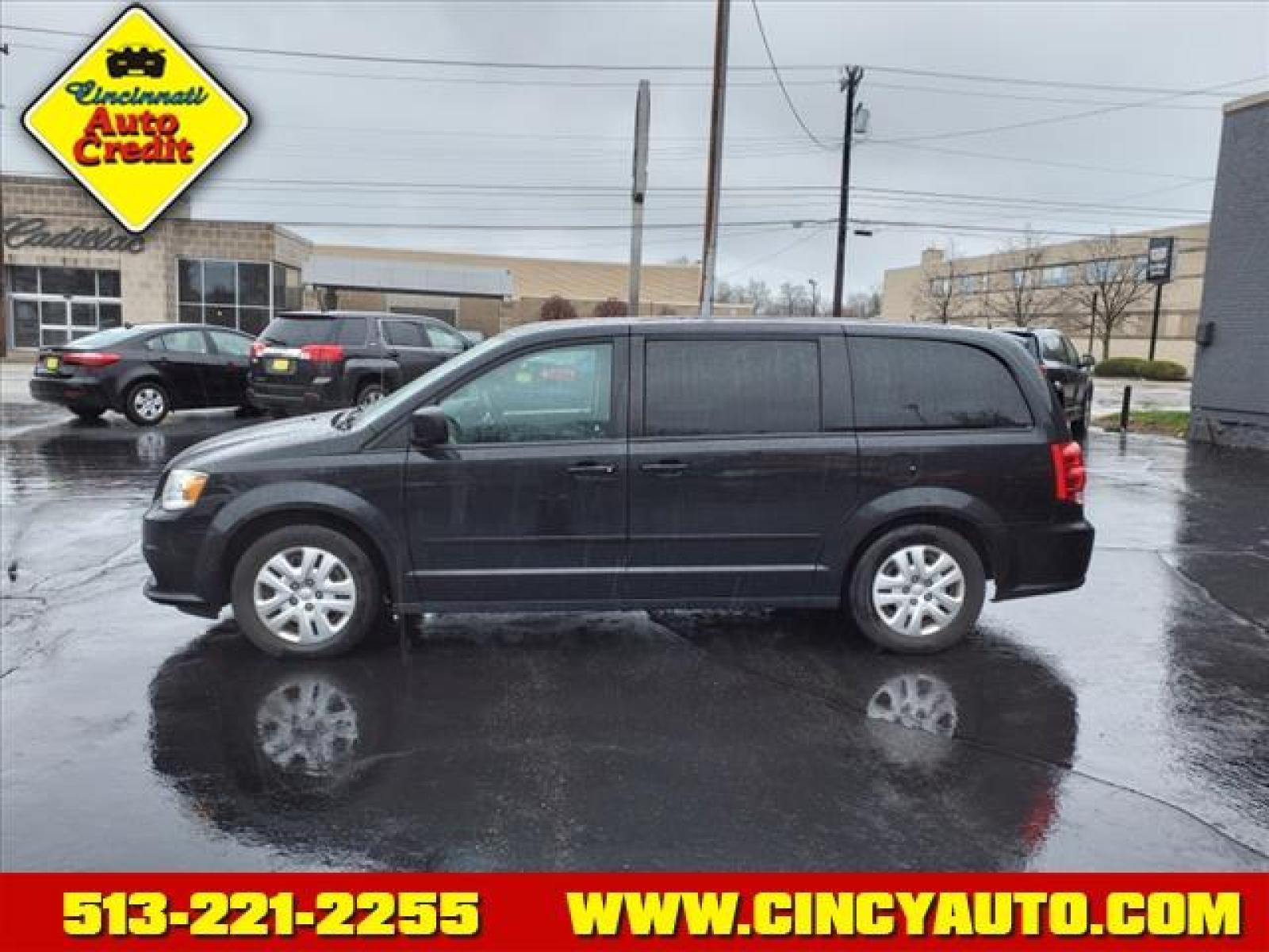 2016 Brilliant Black Crystal Pearl Coat Dodge Grand Caravan American Value Package (2C4RDGBG5GR) with an 3.6L Pentastar 3.6L Flex Fuel Sequential Multiport Fuel Injection engine, 6-Speed Shiftable Automatic transmission, located at 2813 Gilbert Avenue, Cincinnati, OH, 45206, (513) 221-2255, 39.130219, -84.489189 - Photo #1