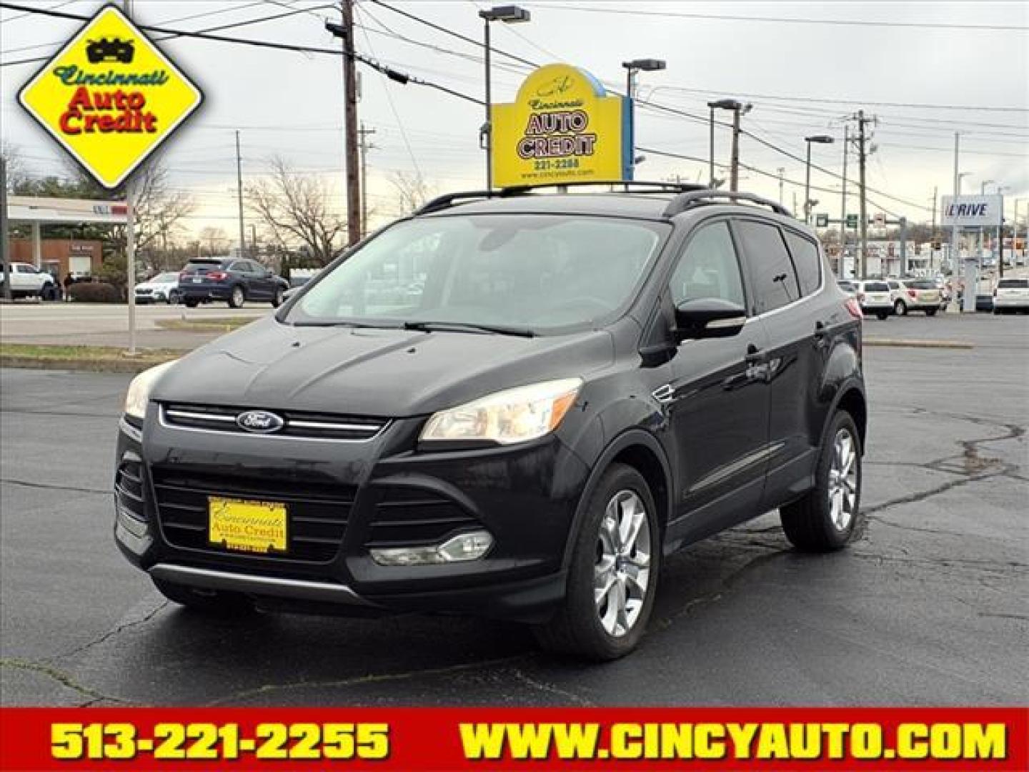 2013 Tuxedo Black Metallic Uh Ford Escape SEL (1FMCU0H92DU) with an 2.0L EcoBoost 2.0L Turbo I4 240hp 270ft. lbs. Direct Injection engine, 6-Speed Shiftable Automatic transmission, located at 5489 Dixie Highway, Fairfield, OH, 45014, (513) 221-2255, 39.333084, -84.523834 - Photo#0