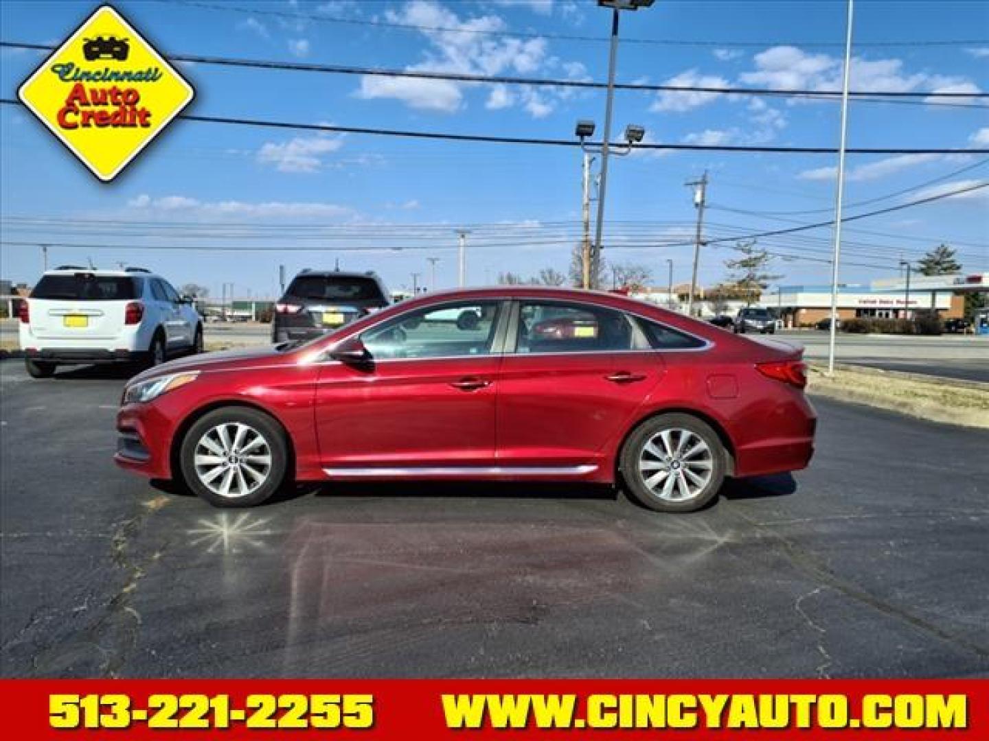 2016 Venetian Red Tr Hyundai SONATA Sport (5NPE34AF4GH) with an 2.4L 2.4L I4 185hp 178ft. lbs. Direct Injection engine, 6-Speed Shiftable Automatic transmission, located at 5489 Dixie Highway, Fairfield, OH, 45014, (513) 221-2255, 39.333084, -84.523834 - Photo#1