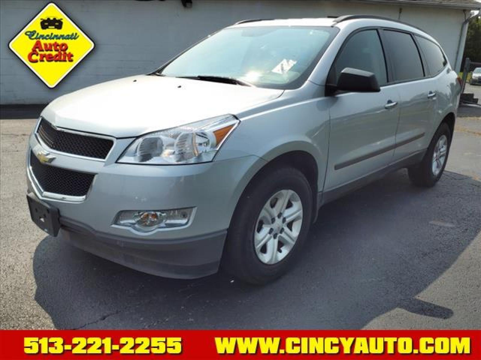 2012 Silver Ice Metallic Chevrolet Traverse LS (1GNKREED6CJ) with an 3.6L 3.6L V6 281hp 266ft. lbs. Direct Injection engine, 6-Speed Shiftable Automatic transmission, located at 5489 Dixie Highway, Fairfield, OH, 45014, (513) 221-2255, 39.333084, -84.523834 - Photo #0