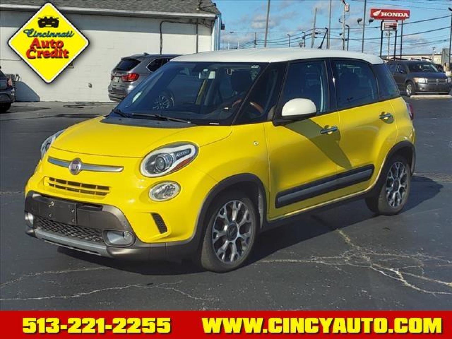 2014 Giallo Pyn FIAT 500L Trekking (ZFBCFADHXEZ) with an 1.4L 1.4L Turbo I4 160hp 184ft. lbs. Sequential Multiport Fuel Injection engine, CVT transmission, located at 5489 Dixie Highway, Fairfield, OH, 45014, (513) 221-2255, 39.333084, -84.523834 - Photo#0