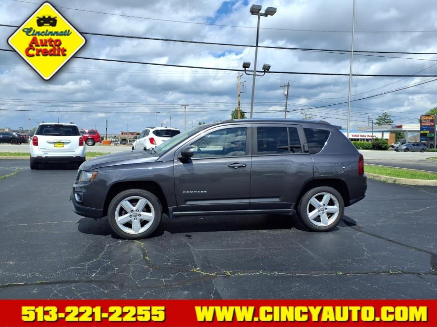 2014 Granite Crystal Metallic Clear Coat Jeep Compass High Altitude Edition (1C4NJCEA4ED) with an 2.0L 2.0L I4 158hp 141ft. lbs. Sequential Multiport Fuel Injection engine, CVT transmission, located at 5489 Dixie Highway, Fairfield, OH, 45014, (513) 221-2255, 39.333084, -84.523834 - Photo#1