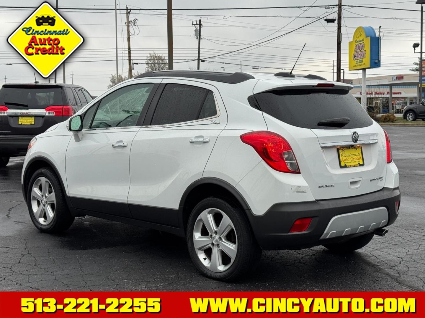 2016 Summit White/Dark Argent Metallic Buick Encore Base (KL4CJESB5GB) with an 1.4L Ecotec 1.4L Turbo I4 138hp 148ft. lbs. Sequential Multiport Fuel Injection engine, 6-Speed Automatic w/Driver Shift Control transmission, located at 5489 Dixie Highway, Fairfield, OH, 45014, (513) 221-2255, 39.333084, -84.523834 - Photo#2