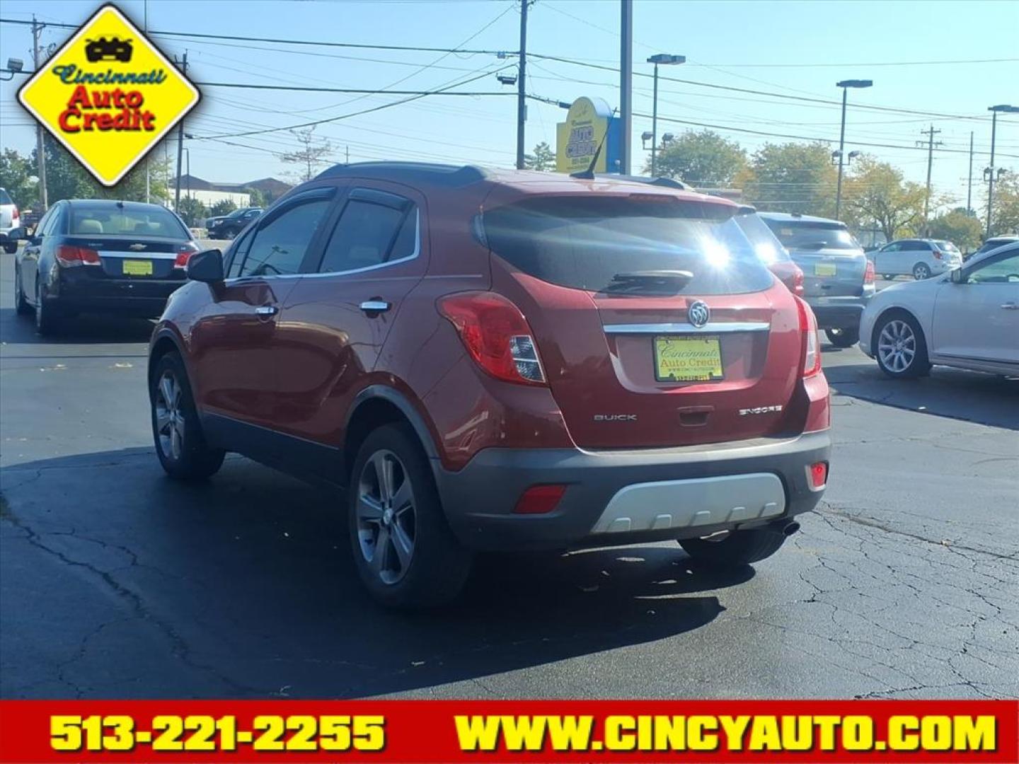 2014 Ruby Red Metallic Buick Encore Convenience (KL4CJBSB3EB) with an 1.4L Ecotec 1.4L Turbo I4 138hp 148ft. lbs. Sequential Multiport Fuel Injection engine, 6-Speed Shiftable Automatic transmission, located at 5489 Dixie Highway, Fairfield, OH, 45014, (513) 221-2255, 39.333084, -84.523834 - Photo#2