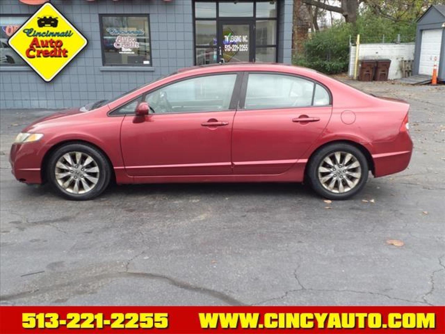 2009 Dk. Red Honda Civic EX (1HGFA16879L) with an 1.8L 1.8L I4 140hp 128ft. lbs. Fuel Injected engine, 5-Speed Automatic transmission, located at 2813 Gilbert Avenue, Cincinnati, OH, 45206, (513) 221-2255, 39.130219, -84.489189 - Photo#1