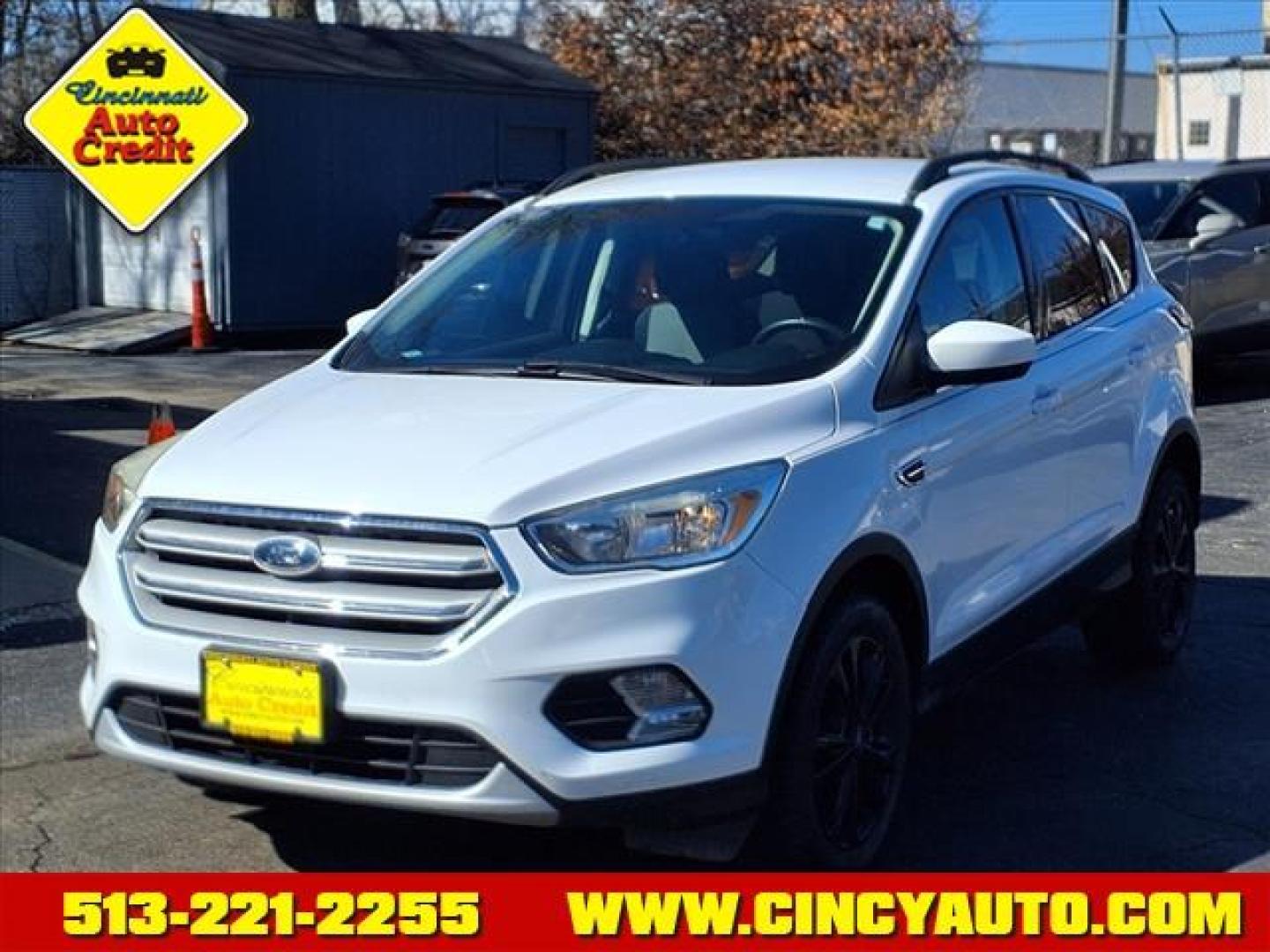 2018 Oxford White Yz Ford Escape SE (1FMCU9GD3JU) with an 1.5L EcoBoost 1.5L Turbo I4 179hp 177ft. lbs. Direct Injection engine, 6-Speed Shiftable Automatic transmission, located at 2813 Gilbert Avenue, Cincinnati, OH, 45206, (513) 221-2255, 39.130219, -84.489189 - Photo#0