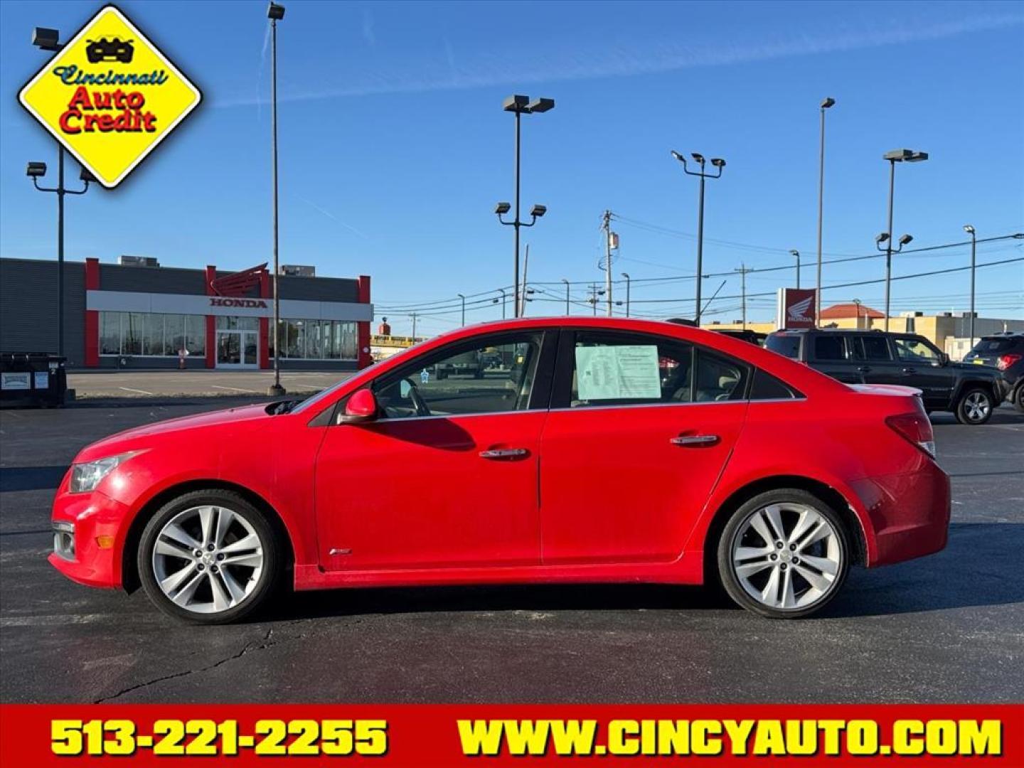 2015 Red Hot Chevrolet Cruze LTZ Auto (1G1PG5SB2F7) with an 1.4L Ecotec 1.4L Turbo I4 138hp 148ft. lbs. Sequential Multiport Fuel Injection engine, 6-Speed Shiftable Automatic w/Overdrive transmission, located at 5489 Dixie Highway, Fairfield, OH, 45014, (513) 221-2255, 39.333084, -84.523834 - Photo#1