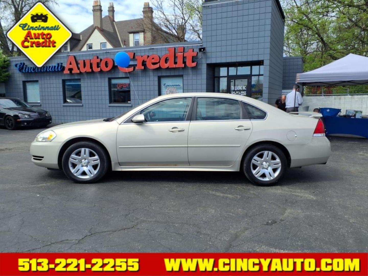 2012 Gold Mist Metallic 51u Chevrolet Impala LT Fleet (2G1WG5E31C1) with an 3.6L 3.6L Flex Fuel V6 300hp 262ft. lbs. Direct Injection engine, 6-Speed Shiftable Automatic w/Overdrive transmission, located at 2813 Gilbert Avenue, Cincinnati, OH, 45206, (513) 221-2255, 39.130219, -84.489189 - Photo#1