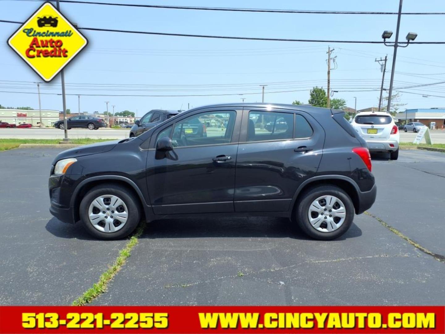 2015 Black Granite Metallic Chevrolet Trax LS (KL7CJKSB6FB) with an 1.4L Ecotec 1.4L Turbo I4 138hp 148ft. lbs. Sequential Multiport Fuel Injection engine, 6-Speed Automatic transmission, located at 5489 Dixie Highway, Fairfield, OH, 45014, (513) 221-2255, 39.333084, -84.523834 - Photo#1