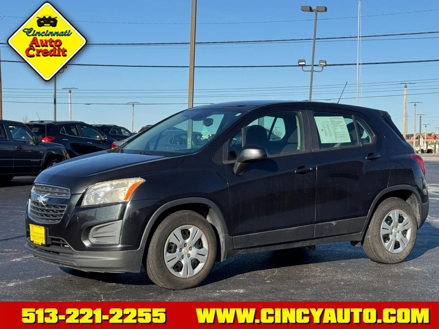 2015 Black Granite Metallic Chevrolet Trax LS (KL7CJKSB6FB) with an 1.4L Ecotec 1.4L Turbo I4 138hp 148ft. lbs. Sequential Multiport Fuel Injection engine, 6-Speed Shiftable Automatic transmission, located at 5489 Dixie Highway, Fairfield, OH, 45014, (513) 221-2255, 39.333084, -84.523834 - Photo#0