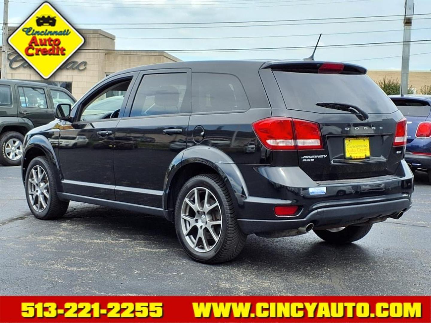 2017 Pitch Black Clear Coat Dodge Journey GT (3C4PDDEG3HT) with an 3.6L Pentastar 3.6L V6 283hp 260ft. lbs. Sequential Multiport Fuel Injection engine, 6-Speed Shiftable Automatic transmission, located at 2813 Gilbert Avenue, Cincinnati, OH, 45206, (513) 221-2255, 39.130219, -84.489189 - Photo#2