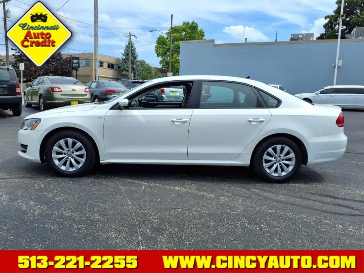 2015 Candy White Volkswagen Passat 1.8T S (1VWAS7A30FC) with an 1.8L 1.8L Turbo I4 170hp 184ft. lbs. Direct Injection engine, 6-Speed Shiftable Automatic transmission, located at 2813 Gilbert Avenue, Cincinnati, OH, 45206, (513) 221-2255, 39.130219, -84.489189 - Photo#1