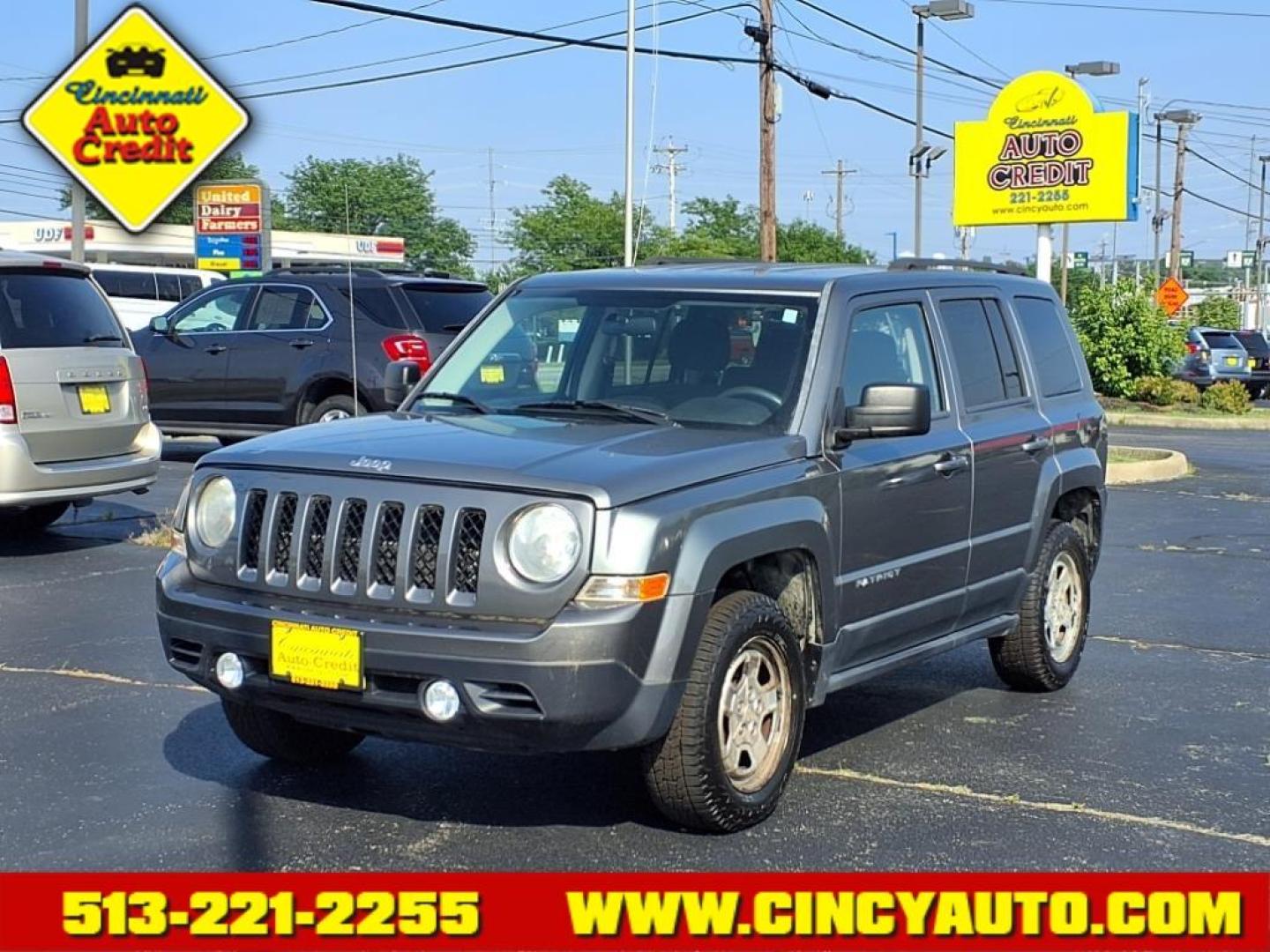 2013 Maximum Steel Metallic Clear Coat Jeep Patriot Sport (1C4NJRBB9DD) with an 2.4L 2.4L I4 172hp 165ft. lbs. Sequential Multiport Fuel Injection engine, CVT transmission, located at 5489 Dixie Highway, Fairfield, OH, 45014, (513) 221-2255, 39.333084, -84.523834 - Photo#0