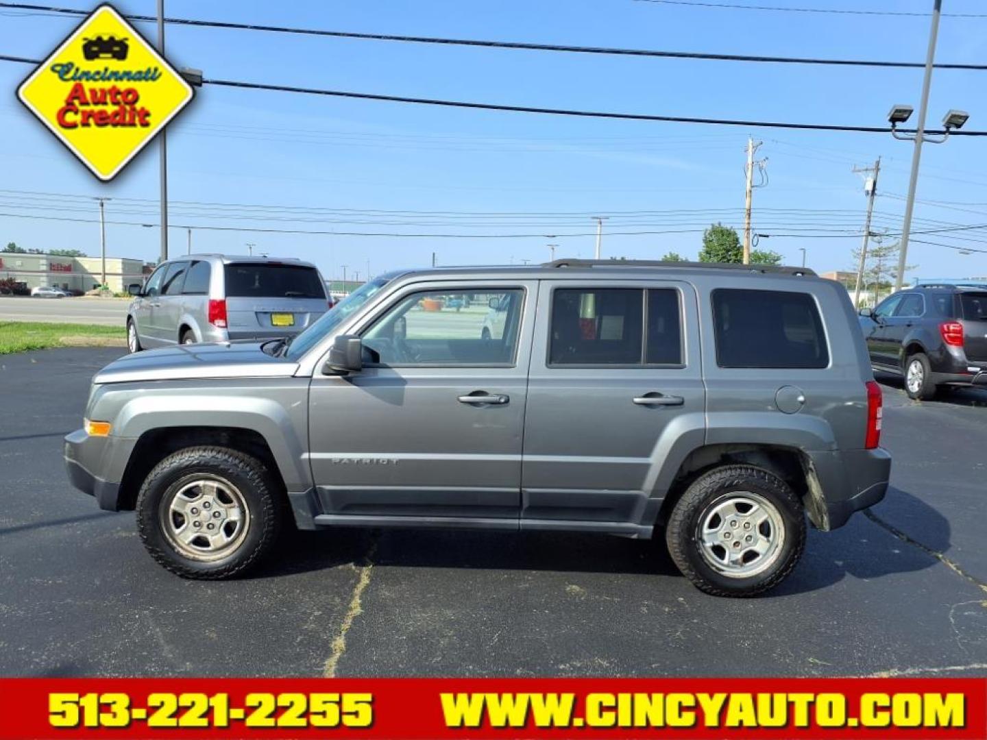 2013 Maximum Steel Metallic Clear Coat Jeep Patriot Sport (1C4NJRBB9DD) with an 2.4L 2.4L I4 172hp 165ft. lbs. Sequential Multiport Fuel Injection engine, CVT transmission, located at 5489 Dixie Highway, Fairfield, OH, 45014, (513) 221-2255, 39.333084, -84.523834 - Photo#1