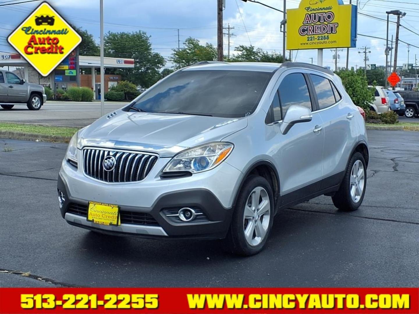 2015 Quicksilver Metallic/Dark Argent Metallic Buick Encore Convenience (KL4CJFSB4FB) with an 1.4L Ecotec 1.4L Turbo I4 138hp 148ft. lbs. Sequential Multiport Fuel Injection engine, 6-Speed Automatic transmission, located at 5489 Dixie Highway, Fairfield, OH, 45014, (513) 221-2255, 39.333084, -84.523834 - Photo#0