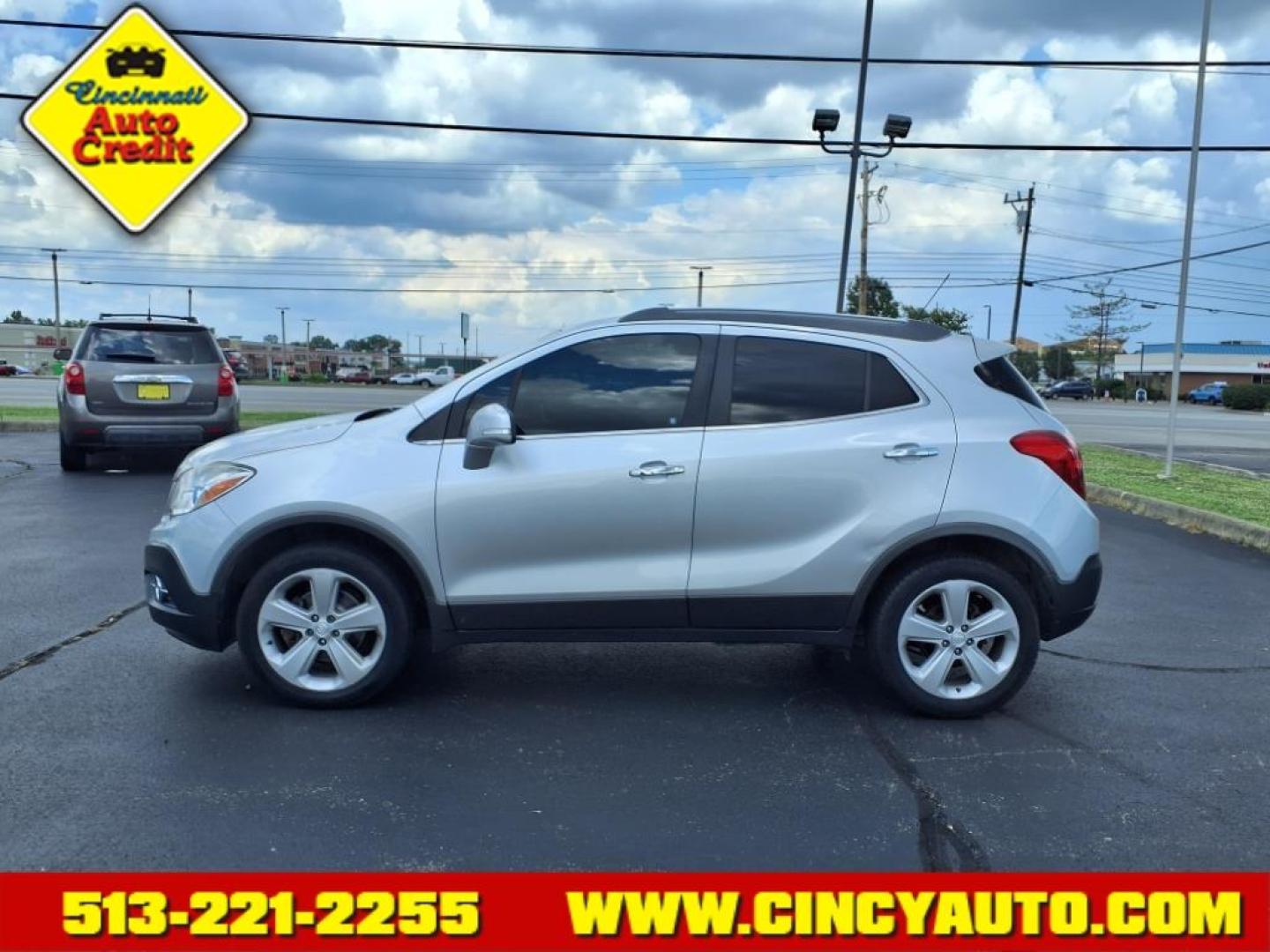 2015 Quicksilver Metallic/Dark Argent Metallic Buick Encore Convenience (KL4CJFSB4FB) with an 1.4L Ecotec 1.4L Turbo I4 138hp 148ft. lbs. Sequential Multiport Fuel Injection engine, 6-Speed Automatic transmission, located at 5489 Dixie Highway, Fairfield, OH, 45014, (513) 221-2255, 39.333084, -84.523834 - Photo#1