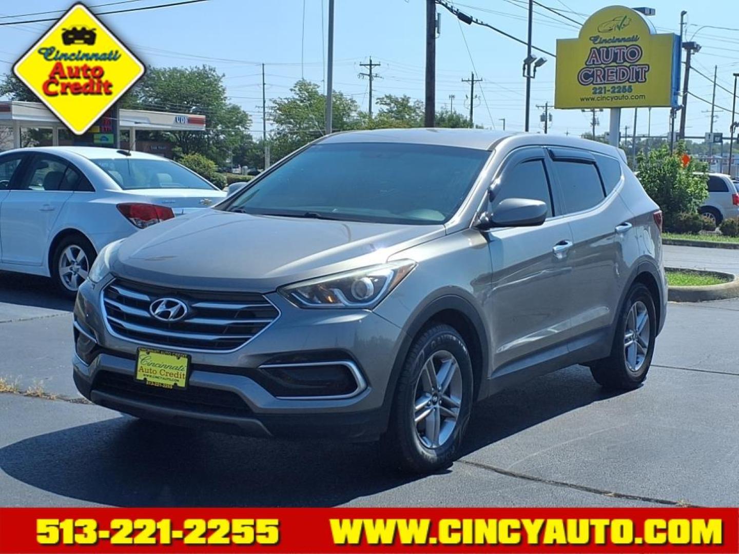 2017 Mineral Gray Hyundai SANTA FE Sport 2.4L (5XYZTDLBXHG) with an 2.4L Theta II 2.4L I4 185hp 178ft. lbs. Direct Injection engine, 6-Speed Shiftable Automatic transmission, located at 5489 Dixie Highway, Fairfield, OH, 45014, (513) 221-2255, 39.333084, -84.523834 - Photo#0