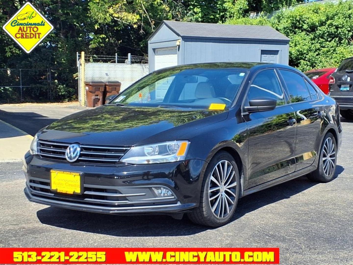 2016 Black Uni Volkswagen Jetta 1.8T Sport (3VWD17AJ3GM) with an 1.8L 1.8L Turbo I4 170hp 184ft. lbs. PZEV Direct Injection engine, 6-Speed Shiftable Automatic transmission, located at 2813 Gilbert Avenue, Cincinnati, OH, 45206, (513) 221-2255, 39.130219, -84.489189 - Photo#0