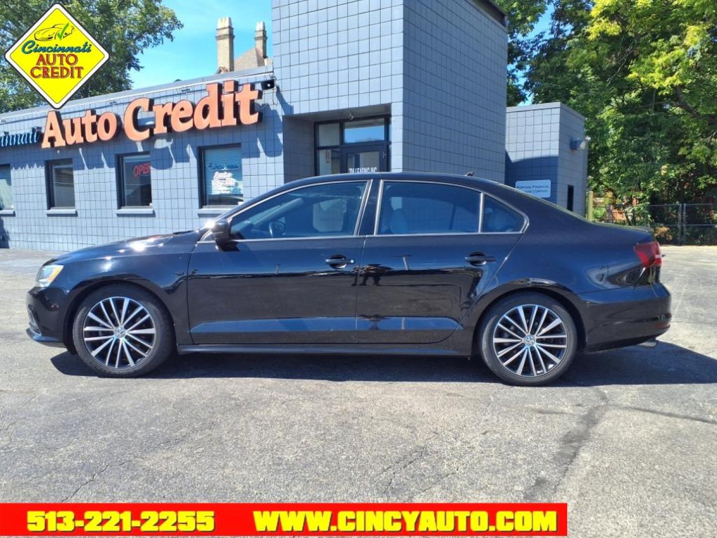 2016 Black Uni Volkswagen Jetta 1.8T Sport (3VWD17AJ3GM) with an 1.8L 1.8L Turbo I4 170hp 184ft. lbs. PZEV Direct Injection engine, 6-Speed Shiftable Automatic transmission, located at 2813 Gilbert Avenue, Cincinnati, OH, 45206, (513) 221-2255, 39.130219, -84.489189 - Photo#1