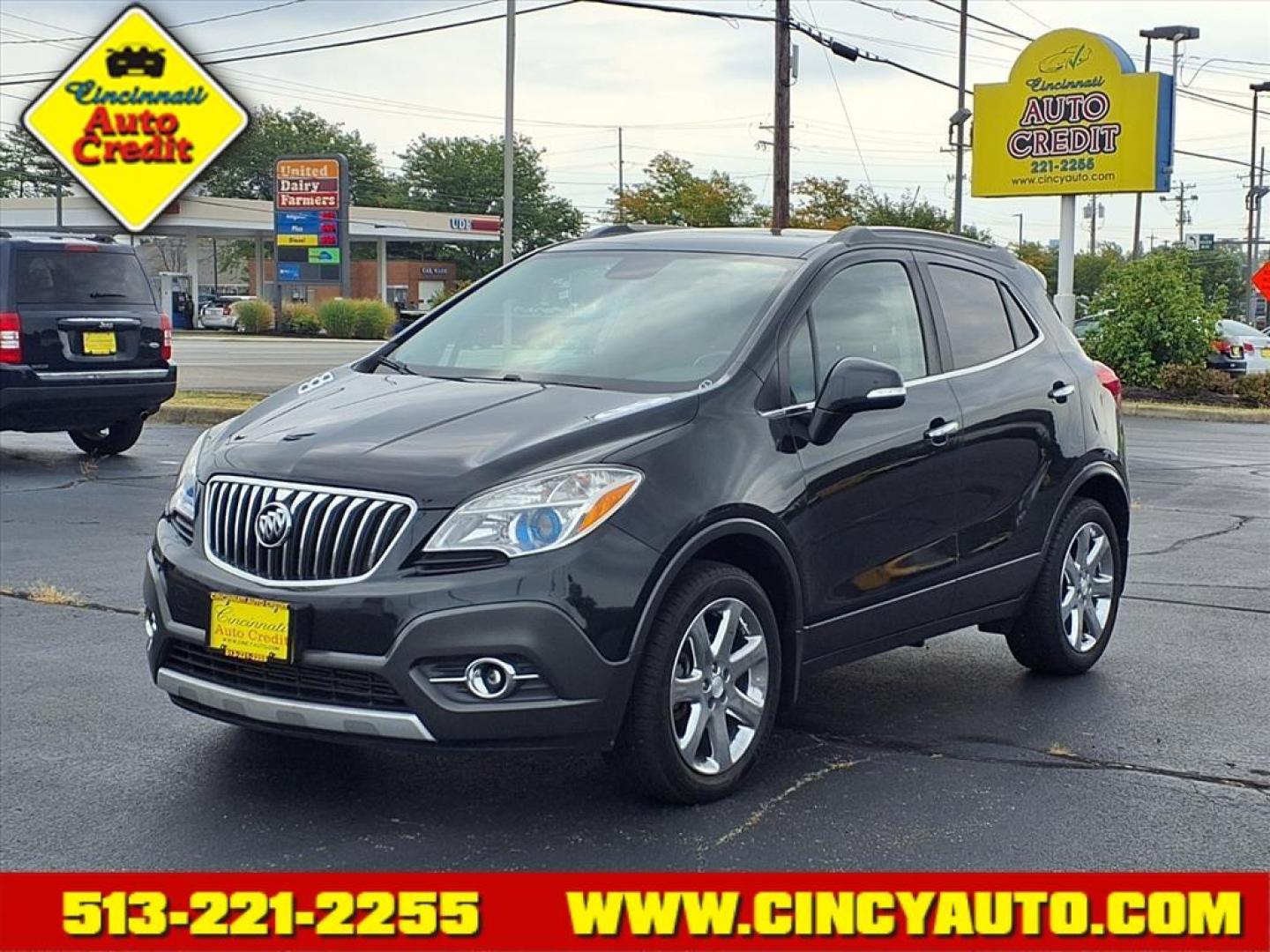 2016 Carbon Black Metallic/Dark Argent Metallic Buick Encore Convenience (KL4CJFSB5GB) with an 1.4L Ecotec 1.4L Turbo I4 138hp 148ft. lbs. Sequential Multiport Fuel Injection engine, 6-Speed Automatic w/Driver Shift Control transmission, located at 5489 Dixie Highway, Fairfield, OH, 45014, (513) 221-2255, 39.333084, -84.523834 - Photo#0