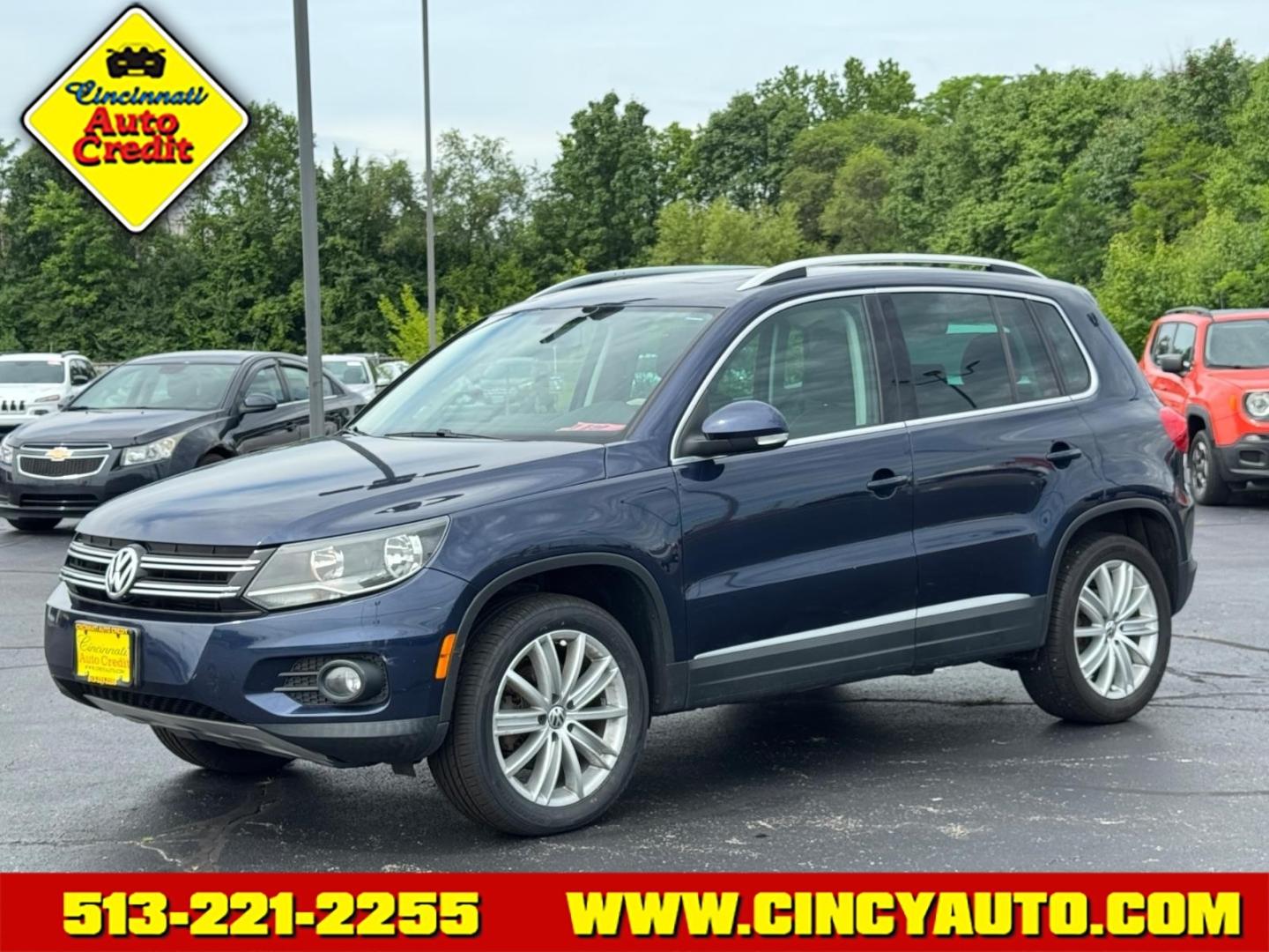 2013 Night Blue Metallic Volkswagen Tiguan SEL 4Motion (WVGBV7AX4DW) with an 2.0L 2.0L Turbo I4 200hp 207ft. lbs. Direct Injection engine, 6-speed Automatic with Tiptronic transmission, located at 5489 Dixie Highway, Fairfield, OH, 45014, (513) 221-2255, 39.333084, -84.523834- Photo#0