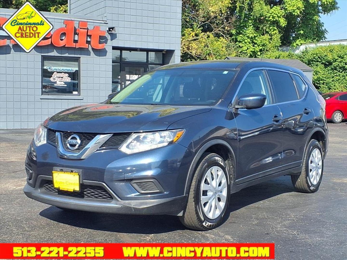2016 Arctic Blue Metallic Nissan Rogue S (KNMAT2MV2GP) with an 2.5L 2.5L I4 170hp 175ft. lbs. Sequential Multiport Fuel Injection engine, CVT transmission, located at 2813 Gilbert Avenue, Cincinnati, OH, 45206, (513) 221-2255, 39.130219, -84.489189 - Photo#0