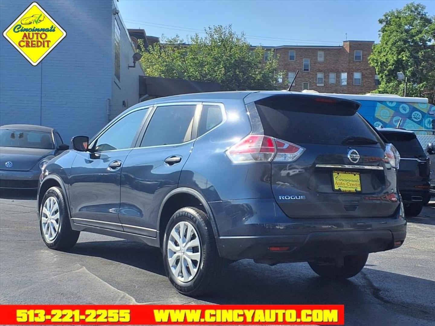 2016 Arctic Blue Metallic Nissan Rogue S (KNMAT2MV2GP) with an 2.5L 2.5L I4 170hp 175ft. lbs. Sequential Multiport Fuel Injection engine, CVT transmission, located at 2813 Gilbert Avenue, Cincinnati, OH, 45206, (513) 221-2255, 39.130219, -84.489189 - Photo#2