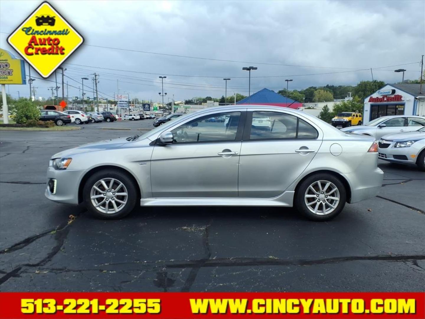 2016 Alloy Silver Metallic Mitsubishi Lancer ES (JA32V2FWXGU) with an 2.4L 2.4L I4 168hp 167ft. lbs. Sequential Multiport Fuel Injection engine, CVT transmission, located at 5489 Dixie Highway, Fairfield, OH, 45014, (513) 221-2255, 39.333084, -84.523834 - Photo#1