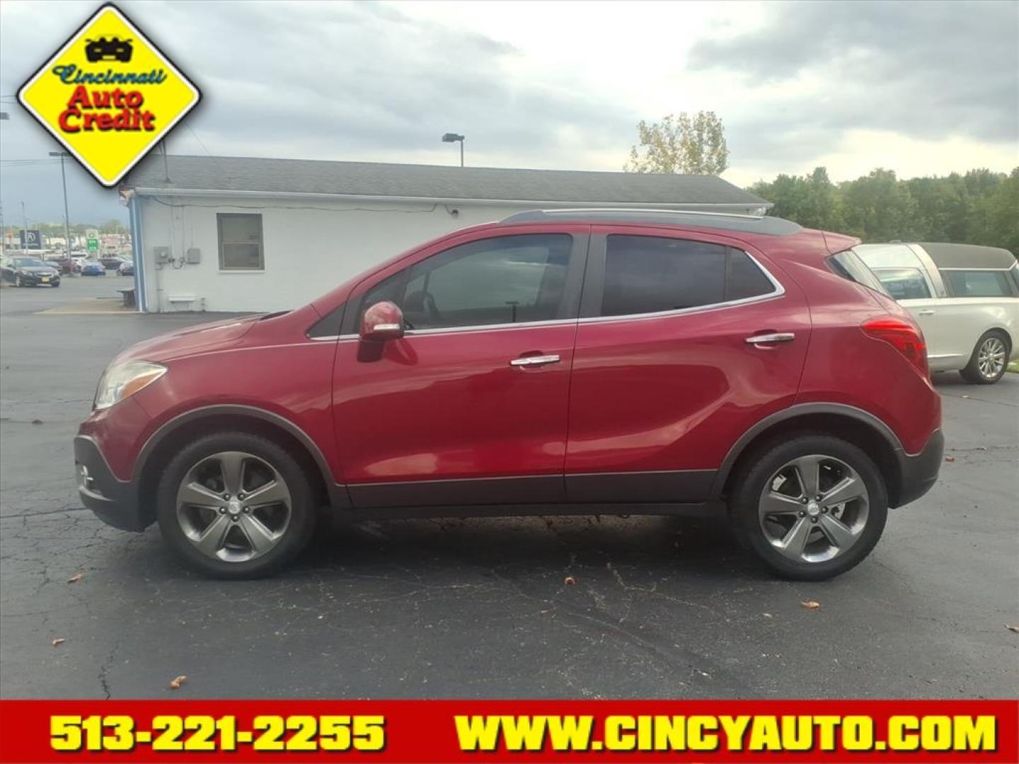 2016 Winterberry Red Metallic/Dark Argent Metallic Buick Encore Convenience (KL4CJBSB5GB) with an 1.4L Ecotec 1.4L Turbo I4 138hp 148ft. lbs. Sequential Multiport Fuel Injection engine, 6-Speed Automatic w/Driver Shift Control transmission, located at 5489 Dixie Highway, Fairfield, OH, 45014, (513) 221-2255, 39.333084, -84.523834 - Photo#1