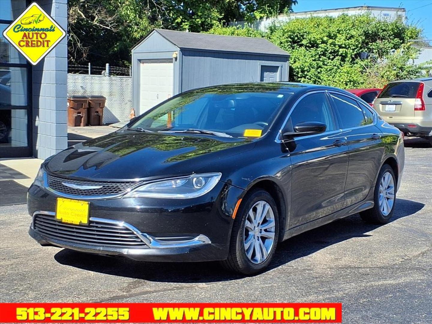 2015 Black Clear Coat Px8 Chrysler 200 Limited (1C3CCCABXFN) with an 2.4L 2.4L I4 184hp 173ft. lbs. Sequential Multiport Fuel Injection engine, 9-Speed Shiftable Automatic transmission, located at 2813 Gilbert Avenue, Cincinnati, OH, 45206, (513) 221-2255, 39.130219, -84.489189 - Photo#0