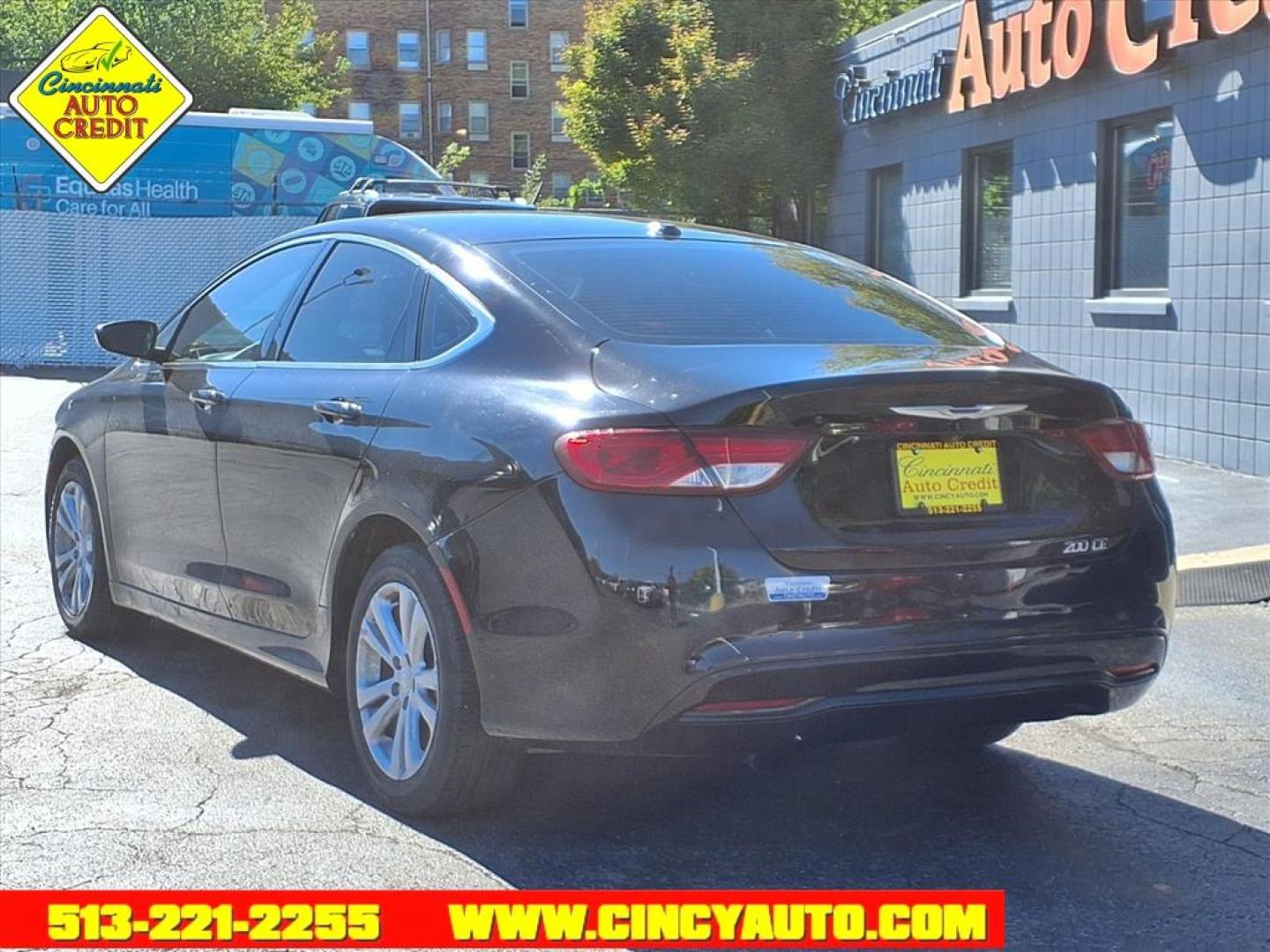 2015 Black Clear Coat Px8 Chrysler 200 Limited (1C3CCCABXFN) with an 2.4L 2.4L I4 184hp 173ft. lbs. Sequential Multiport Fuel Injection engine, 9-Speed Shiftable Automatic transmission, located at 2813 Gilbert Avenue, Cincinnati, OH, 45206, (513) 221-2255, 39.130219, -84.489189 - Photo#2