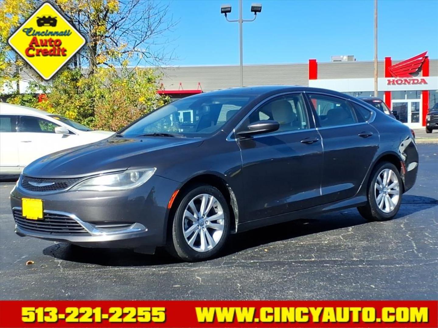 2015 Granite Crystal Metallic Clear Coat Chrysler 200 Limited (1C3CCCAB0FN) with an 2.4L 2.4L I4 184hp 173ft. lbs. Sequential Multiport Fuel Injection engine, 9-Speed Shiftable Automatic transmission, located at 5489 Dixie Highway, Fairfield, OH, 45014, (513) 221-2255, 39.333084, -84.523834 - Photo#0