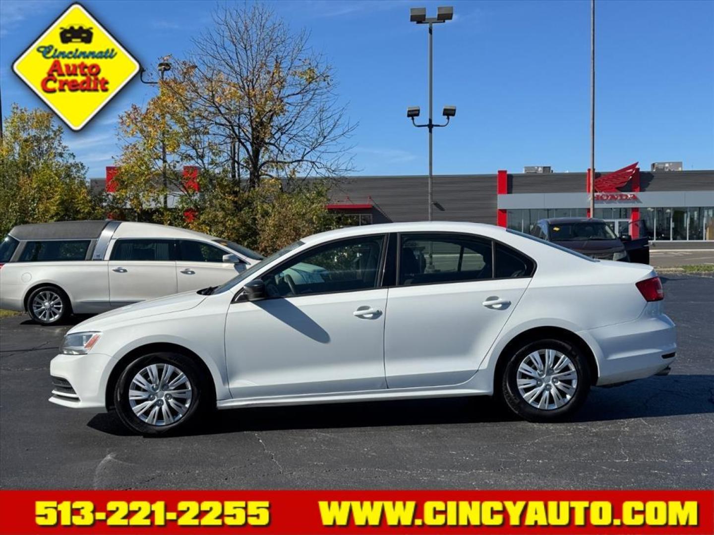 2015 Pure White Volkswagen Jetta S (3VW2K7AJ6FM) with an 2.0L 2.0L I4 115hp 125ft. lbs. Fuel Injected engine, 6-Speed Shiftable Automatic transmission, located at 5489 Dixie Highway, Fairfield, OH, 45014, (513) 221-2255, 39.333084, -84.523834 - Photo#1