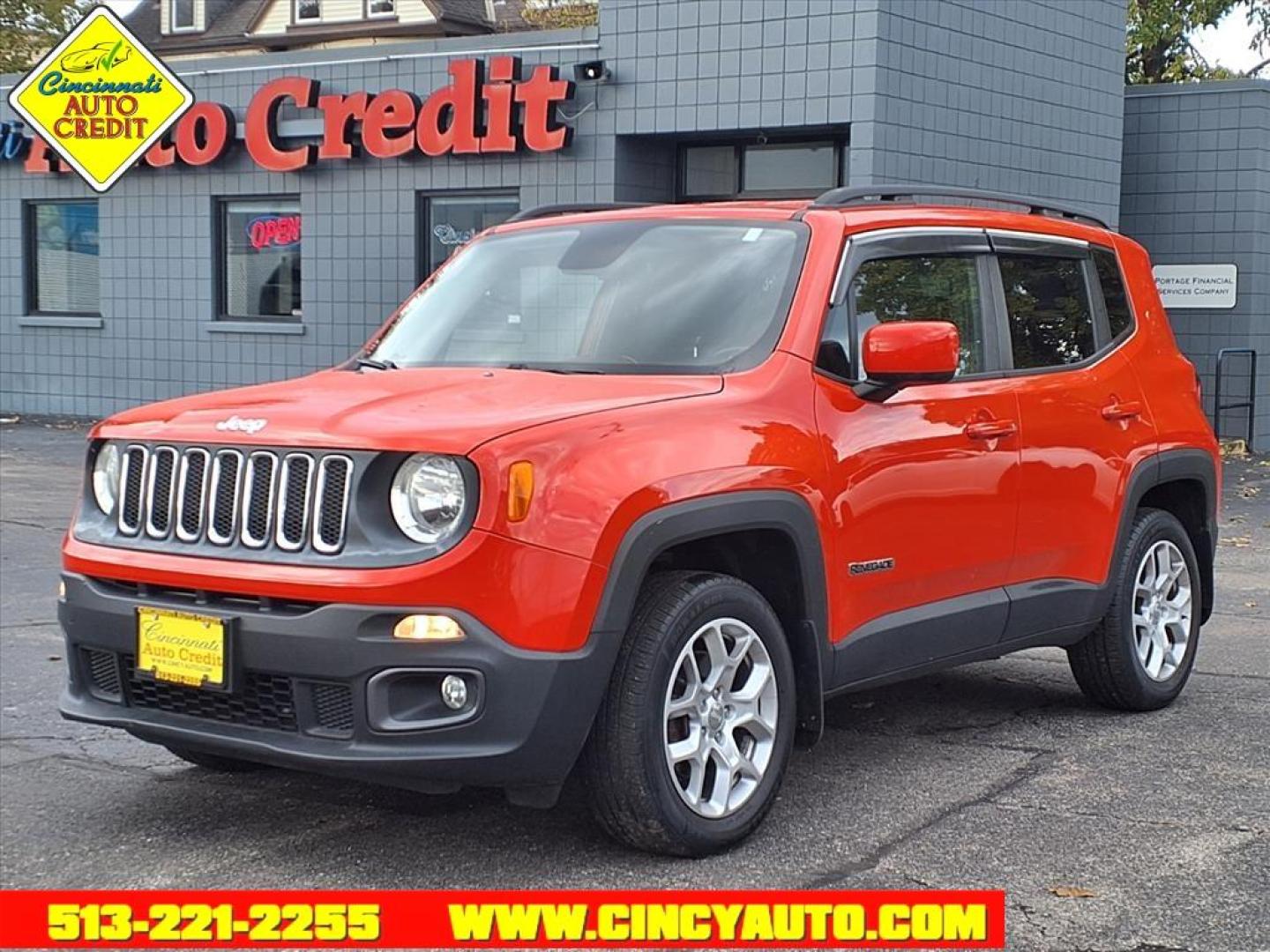 2015 Omaha Orange Jeep Renegade Latitude (ZACCJBBTXFP) with an 2.4L 2.4L I4 180hp 175ft. lbs. Fuel Injected engine, 9-Speed Shiftable Automatic transmission, located at 2813 Gilbert Avenue, Cincinnati, OH, 45206, (513) 221-2255, 39.130219, -84.489189 - Photo#0
