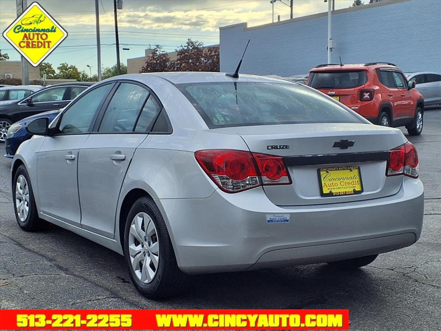2014 Silver Ice Metallic Chevrolet Cruze LS Auto (1G1PA5SG4E7) with an 1.8L Ecotec 1.8L I4 138hp 125ft. lbs. PZEV Sequential Multiport Fuel Injection engine, 6-Speed Shiftable Automatic w/Overdrive transmission, located at 2813 Gilbert Avenue, Cincinnati, OH, 45206, (513) 221-2255, 39.130219, -84.489189 - Photo#2