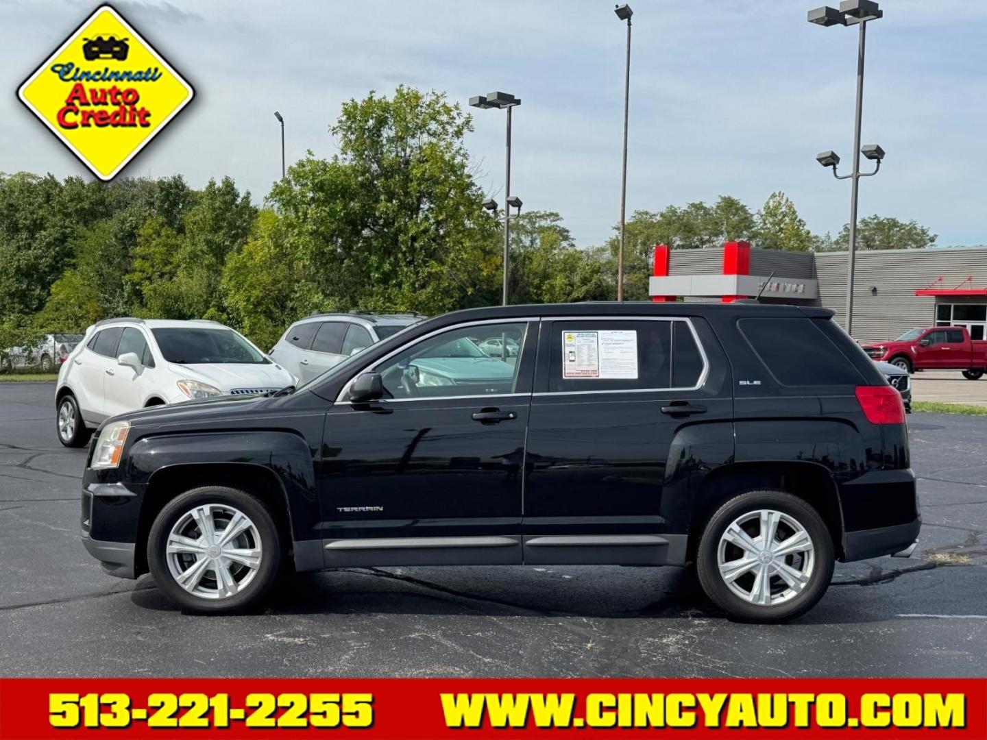 2017 Onyx Black Gba GMC Terrain SLE-1 (2GKALMEK0H6) with an 2.4L Ecotec 2.4L I4 182hp 172ft. lbs. Direct Injection engine, 6-Speed Shiftable Automatic transmission, located at 5489 Dixie Highway, Fairfield, OH, 45014, (513) 221-2255, 39.333084, -84.523834- Photo#1