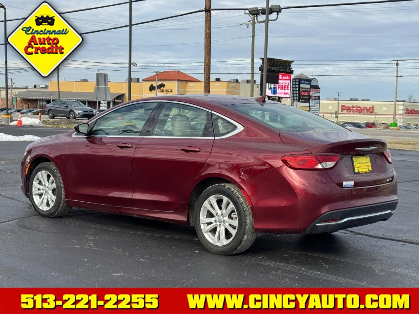 2015 Velvet Red Pearl Coat Prv Chrysler 200 Limited (1C3CCCAB4FN) with an 2.4L 2.4L I4 184hp 173ft. lbs. Sequential Multiport Fuel Injection engine, 9-Speed Shiftable Automatic transmission, located at 5489 Dixie Highway, Fairfield, OH, 45014, (513) 221-2255, 39.333084, -84.523834 - Photo#2