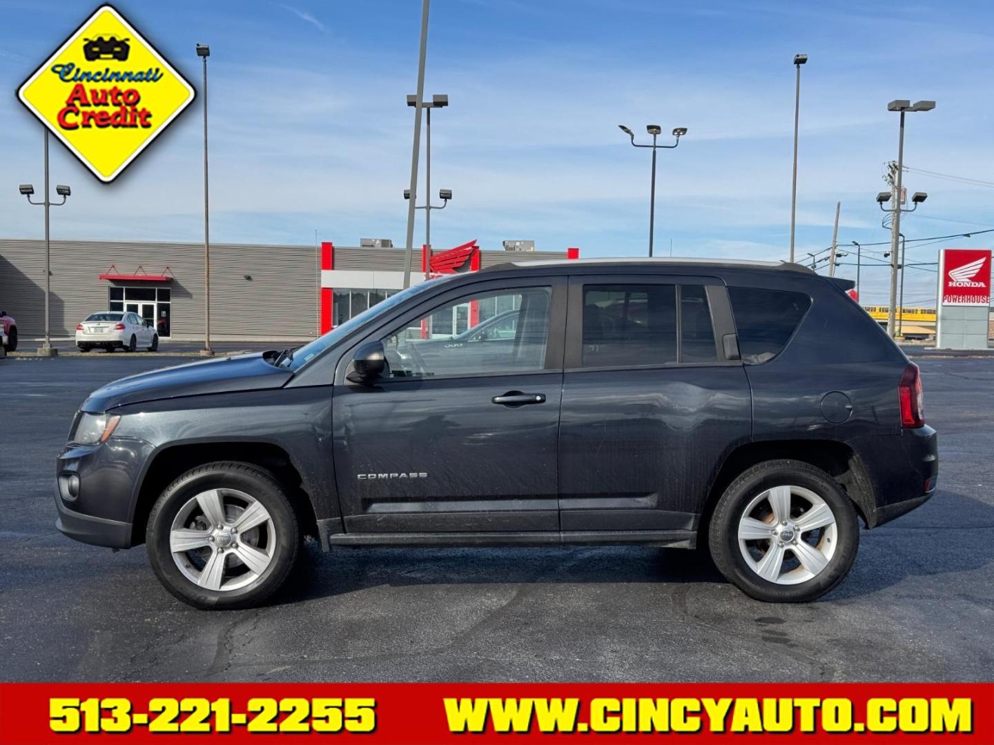 2016 Maximum Steel Metallic Clear Coat Par Jeep Compass Sport (1C4NJDBB4GD) with an 2.4L 2.4L I4 172hp 165ft. lbs. Sequential Multiport Fuel Injection engine, 6-Speed Shiftable Automatic transmission, located at 5489 Dixie Highway, Fairfield, OH, 45014, (513) 221-2255, 39.333084, -84.523834 - Photo#1