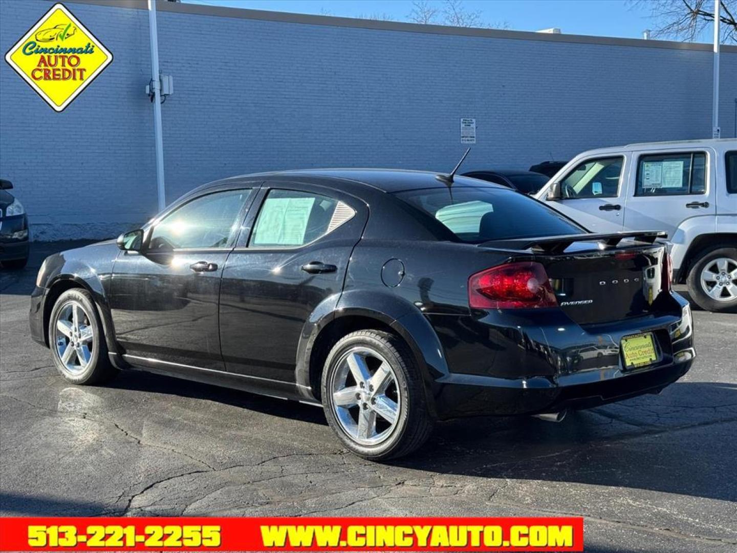 2013 Black Clear Coat Dodge Avenger SXT (1C3CDZCG6DN) with an 3.6L Pentastar 3.6L Flex Fuel V6 283hp 260ft. lbs. Sequential Multiport Fuel Injection engine, 6-Speed Shiftable Automatic transmission, located at 2813 Gilbert Avenue, Cincinnati, OH, 45206, (513) 221-2255, 39.130219, -84.489189 - Photo#2