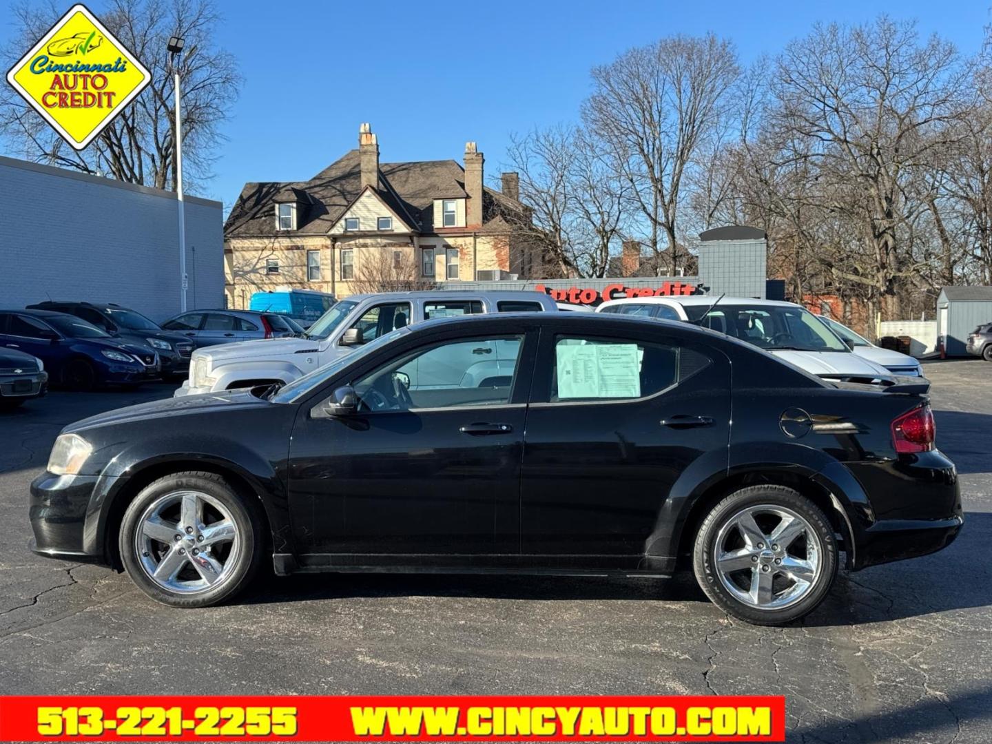 2013 Black Clear Coat Dodge Avenger SXT (1C3CDZCG6DN) with an 3.6L Pentastar 3.6L Flex Fuel V6 283hp 260ft. lbs. Sequential Multiport Fuel Injection engine, 6-Speed Shiftable Automatic transmission, located at 2813 Gilbert Avenue, Cincinnati, OH, 45206, (513) 221-2255, 39.130219, -84.489189 - Photo#1
