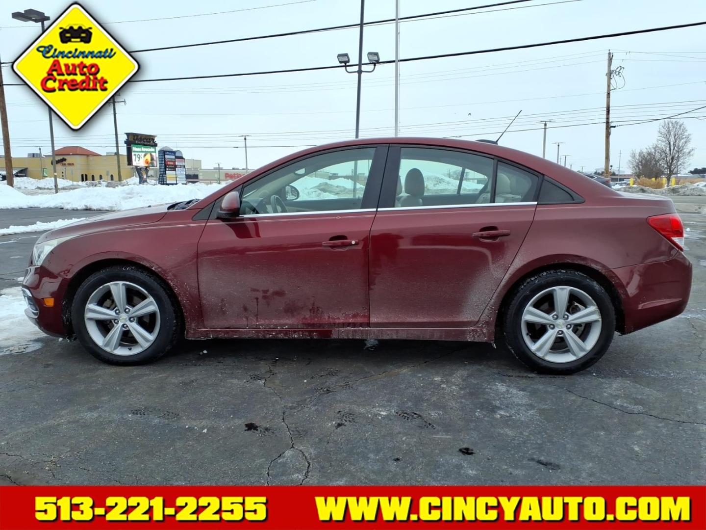2015 Siren Red Tintcoat Chevrolet Cruze 2LT Auto (1G1PE5SB1F7) with an 1.4L Ecotec 1.4L Turbo I4 138hp 148ft. lbs. Sequential Multiport Fuel Injection engine, 6-Speed Shiftable Automatic w/Overdrive transmission, located at 5489 Dixie Highway, Fairfield, OH, 45014, (513) 221-2255, 39.333084, -84.523834 - Photo#1
